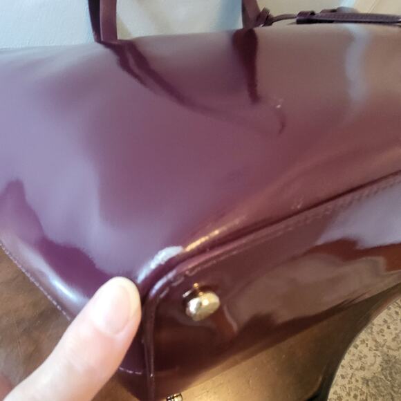 Kate Spade Deep Purple Eggplant Scalloped Tote Large - Picture 9 of 16